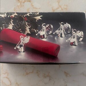 Vintage Regal Silver Angel Napkin Rings